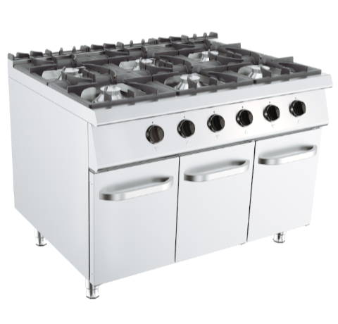 CUISINIER 6 FEUX A GAS SUR MEUBLE DIM 1200X730X900 KUSINA