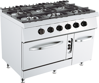CUISINIER 6 FEUX A GAZ SUR FOUR DIM 1200X730X900 KUSINA