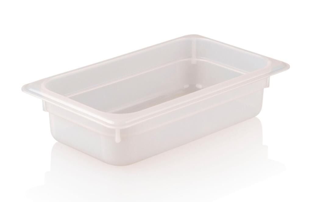Lot de 4 bacs plastique alimentaire avec couvercle GN 1/2 - Vogue 100 Lot de 4 bacs plastique alimentaire avec couvercle GN 1/2 - Vogue 100